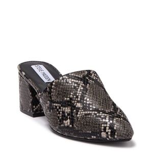 NEW Steve Madden Gray Bishop Block Heel Mule